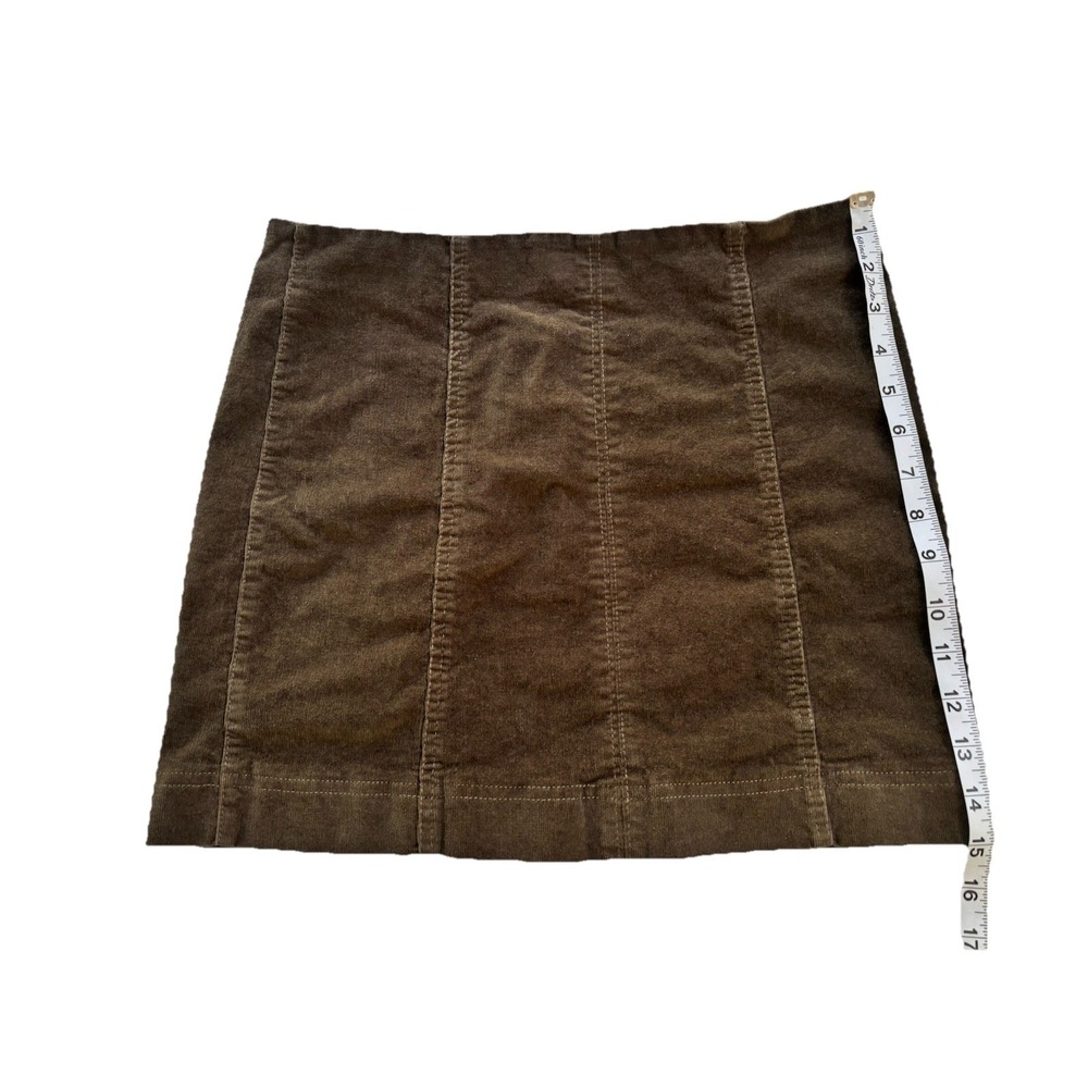 Jolt Brown Corduroy Mini Skirt Size 11 (30") Y2K Schoolgirl Fall Vintage Vibes - Picture 7 of 7